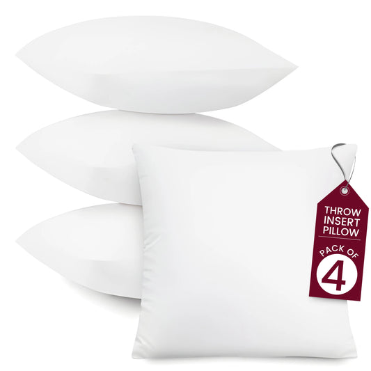 LDC Lux Decor Pillow Inserts Set Of 4 Premium Fill