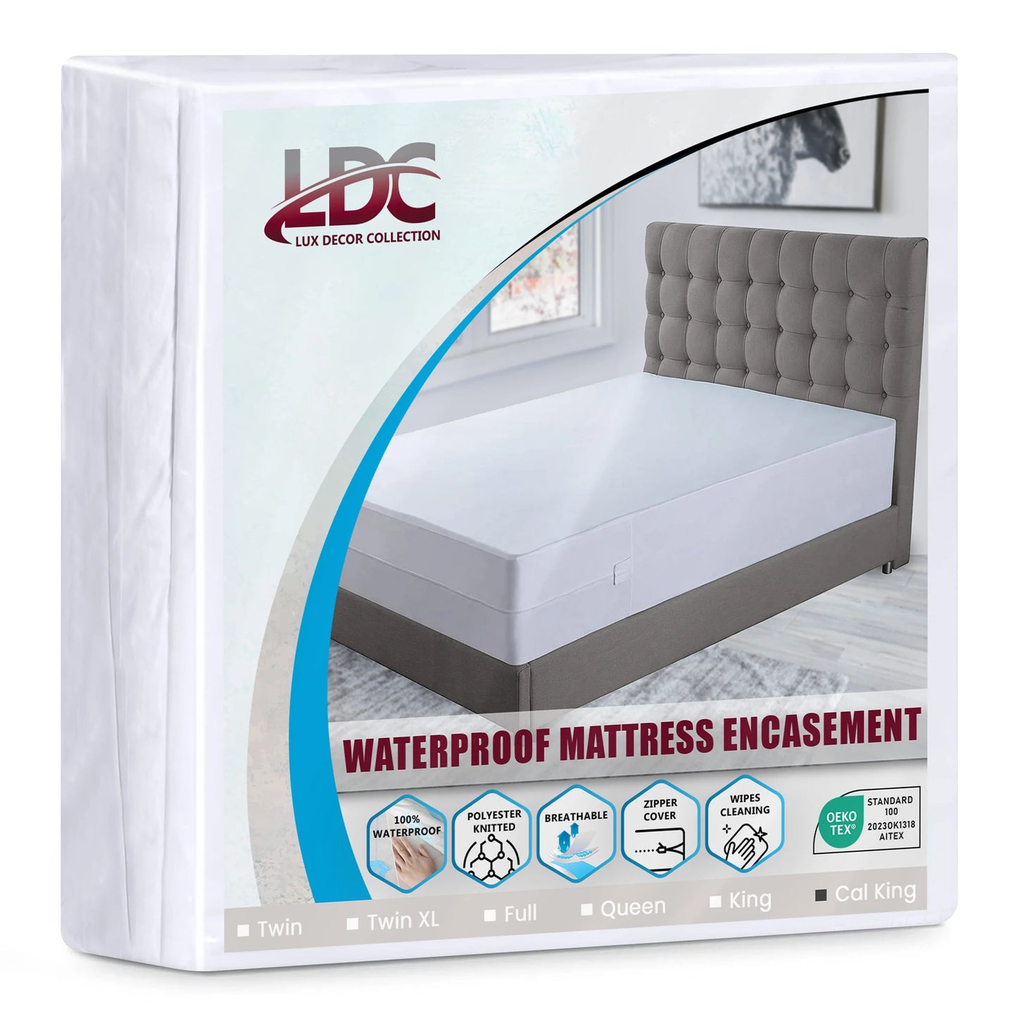 LUX Décor Mattress Encasement Bed Bug Proof Waterproof Protector