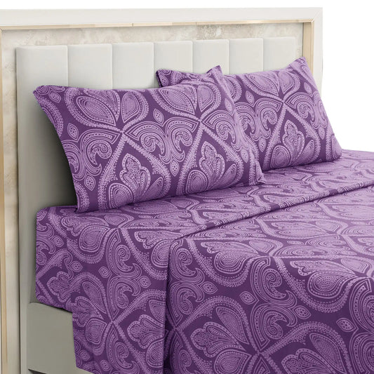LDC Lux Decor Collection Paisley Bed Sheet Set Microfiber