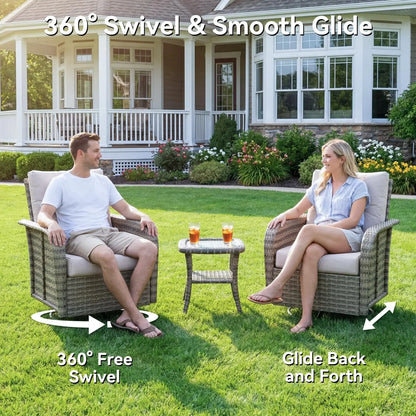 AOXUN Nordivale 9 Piece Outdoor Patio Furniture Set Cushions
