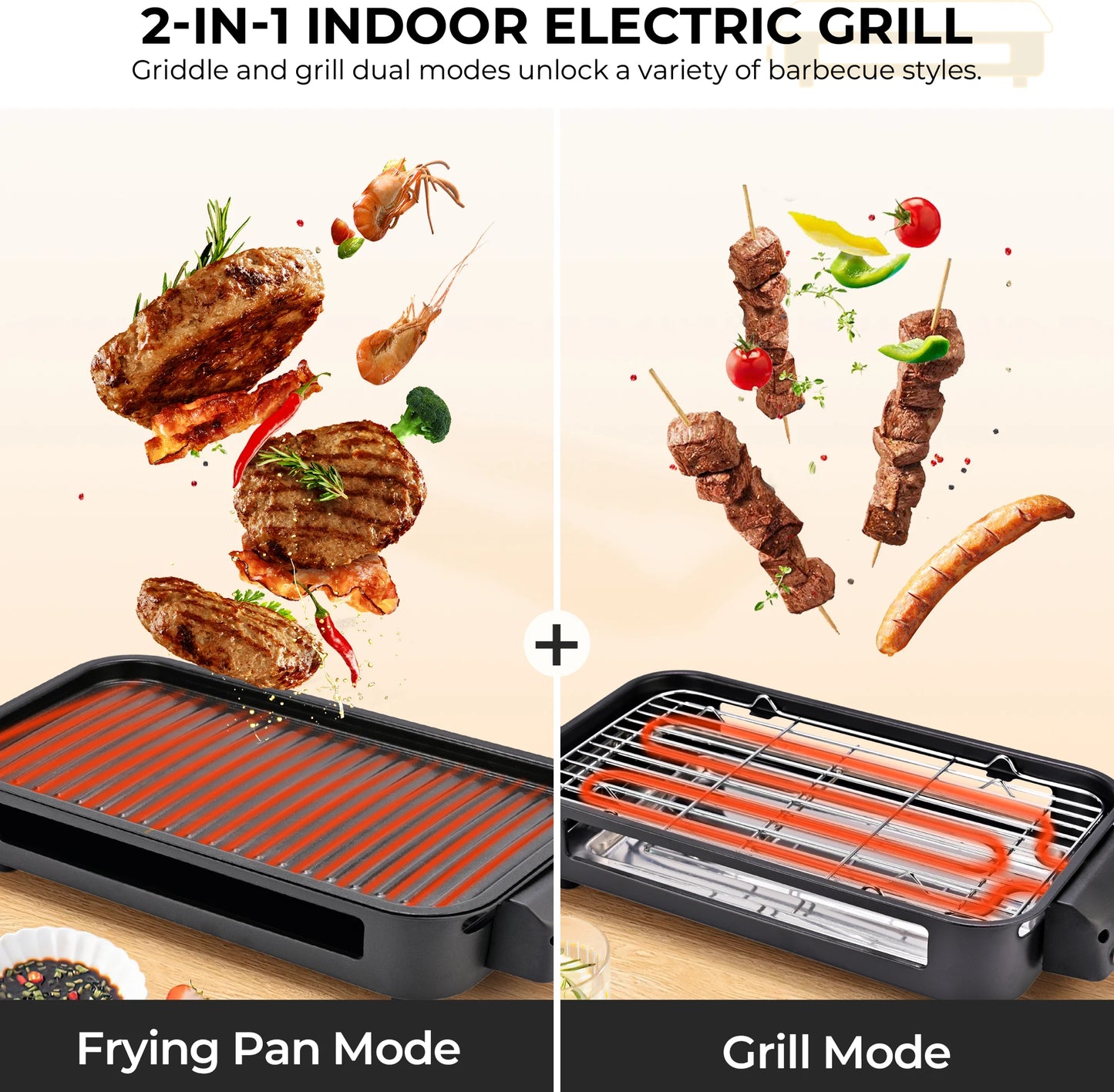 Sumetas Smokeless Electric Grill With Grill Rack And Cheese Pans