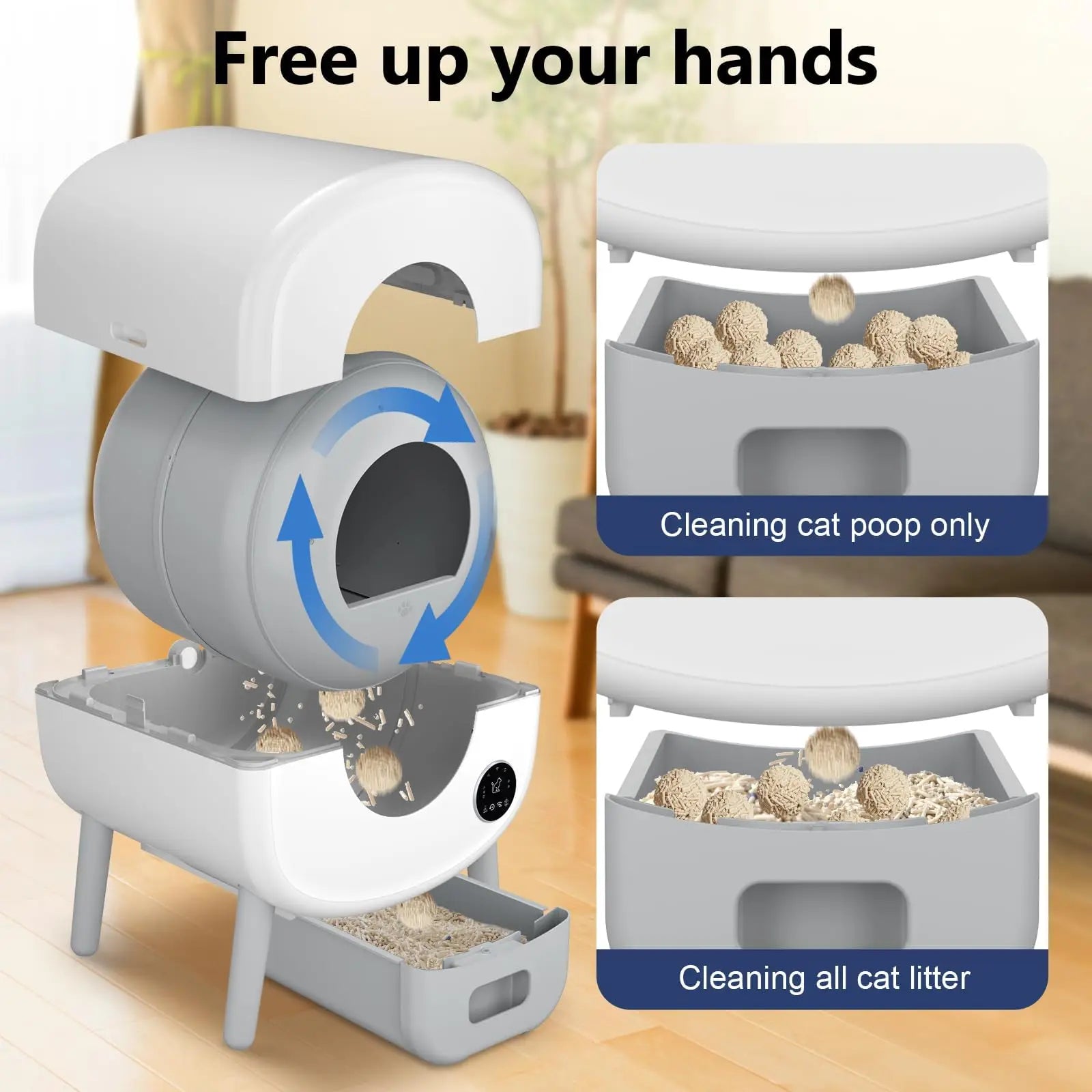 Smart Self Cleaning Cat Litter Box Automatic With App Control