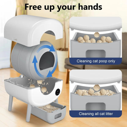 Smart Self Cleaning Cat Litter Box Automatic With App Control