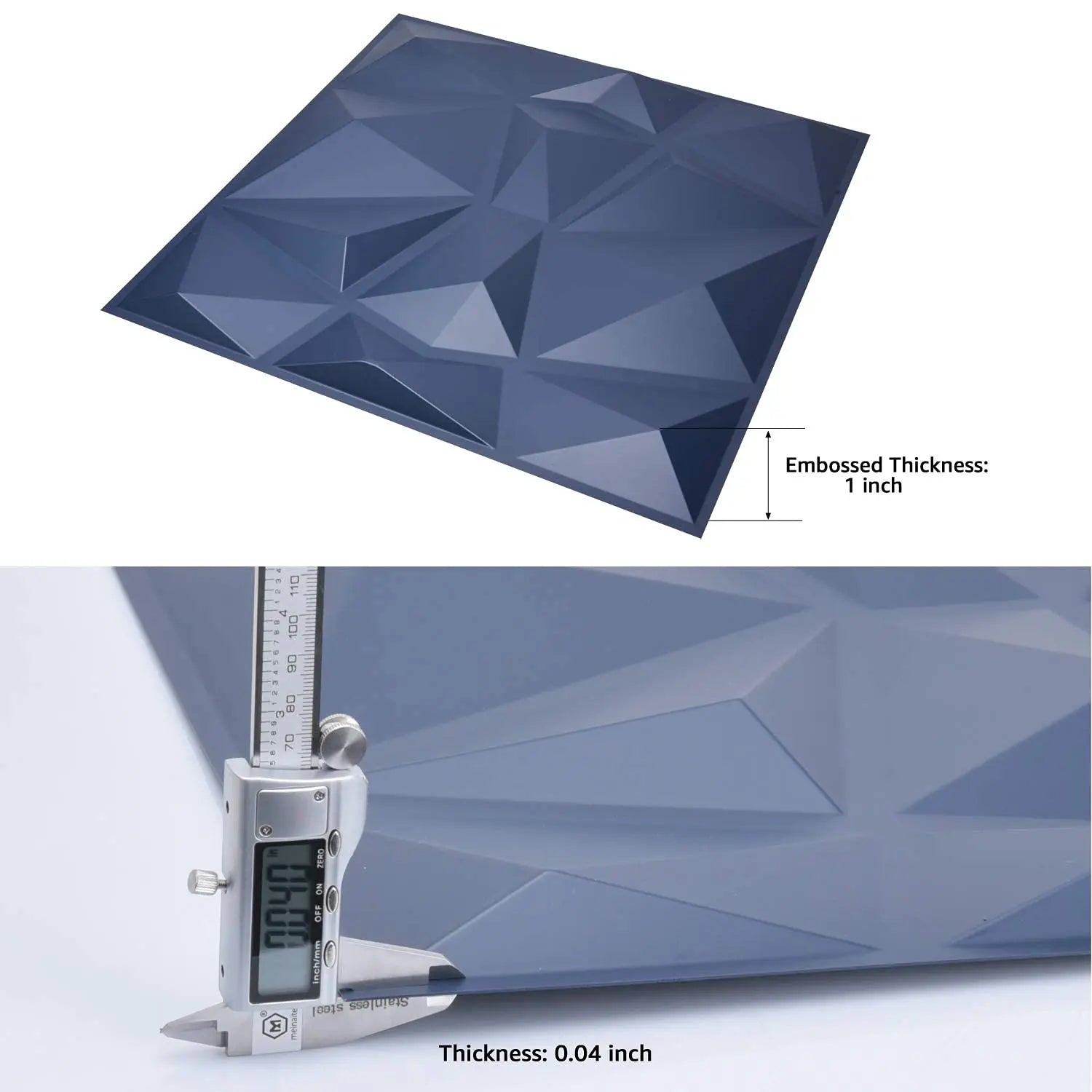 Art3d 3D PVC Wall Panels Relief Diamond Design Home Decor