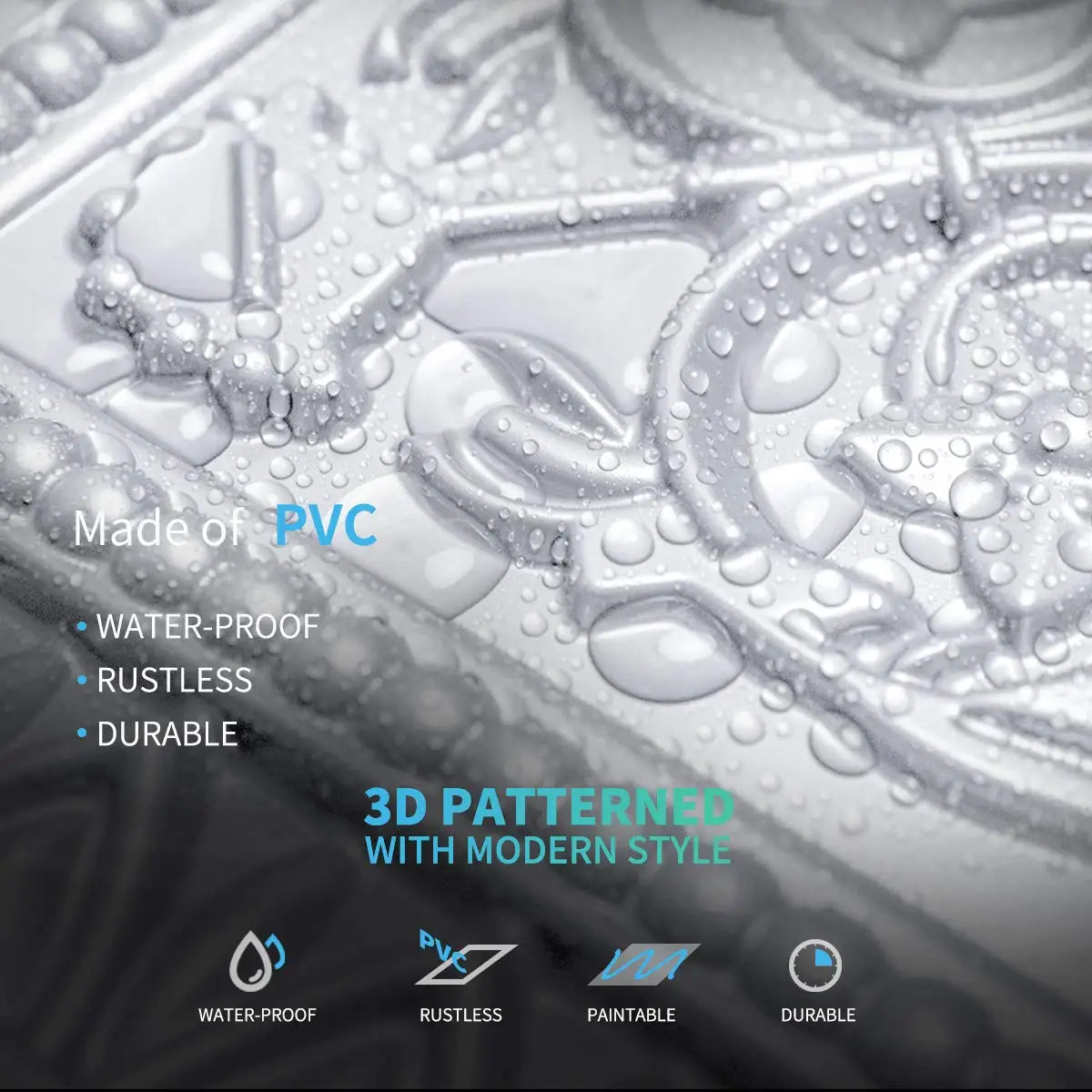 Art3d PVC 3D Ceiling Tiles Decorative Waterproof Wall Panels