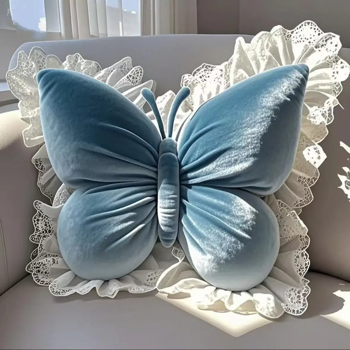 Princess Butterfly Office Pillow Cushion For Home And Travel