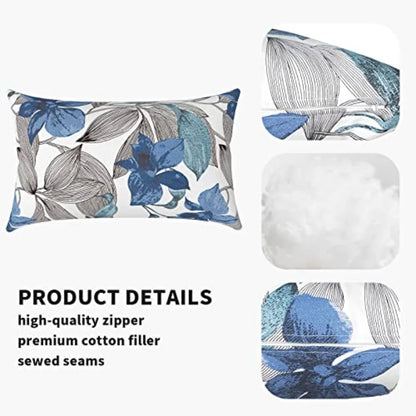 Pack Of Two Waterproof Rectangle Lumbar Pillow Covers