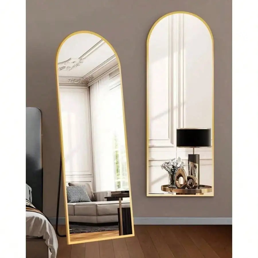 Arched Mirror For Wall And Floor Decor Elegant Home Reflection