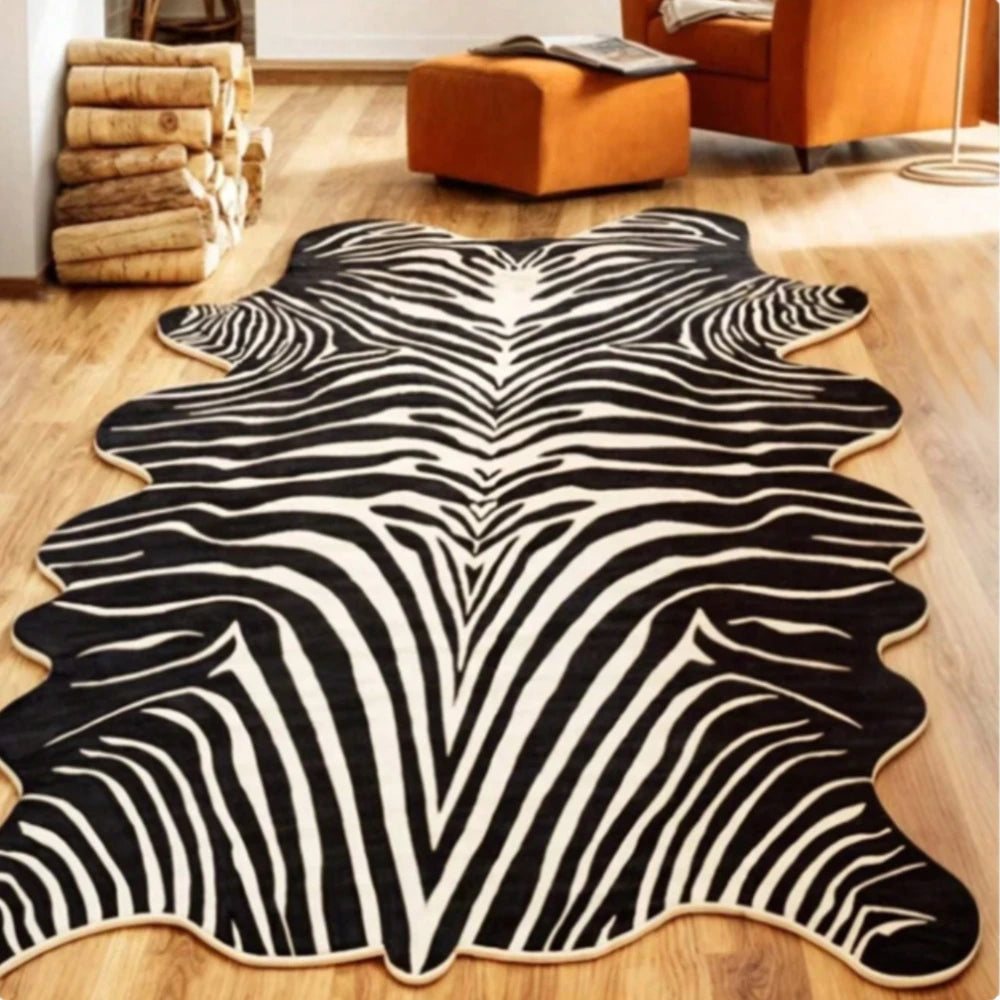 Velvet Area Rug With Anti Slip Rubber Backing, Machine Washable