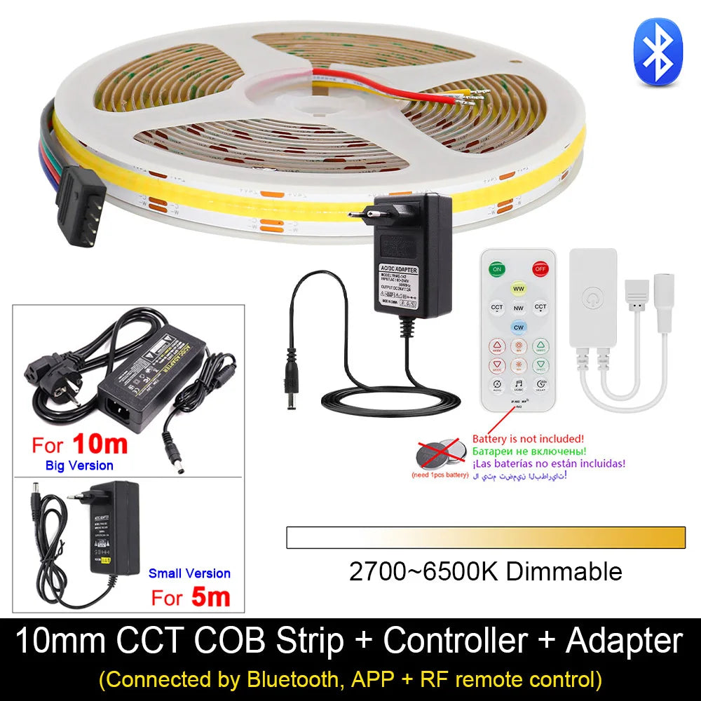 Cooleeon Tuya Smart Life COB LED Strip Light RGB Tape
