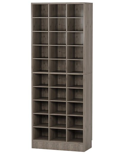 Tribesigns Wooden Shoe Cabinet Eight Tier Display Shelf Rack