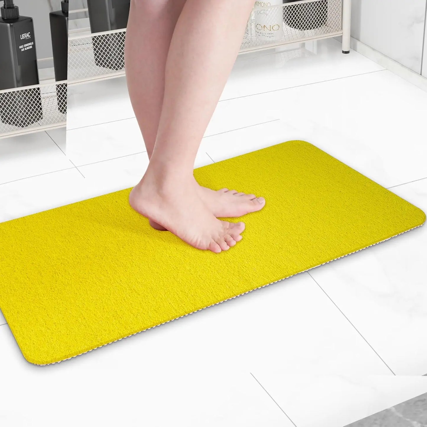Non Slip Bathtub Mat With Foot Scrubber For Shower