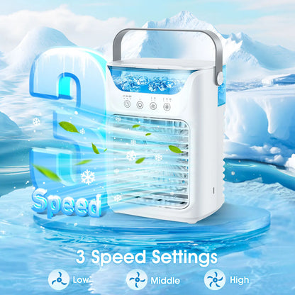 Afdeal Portable Humidifier Cooling Fan Desktop Water Tank Air Cooler