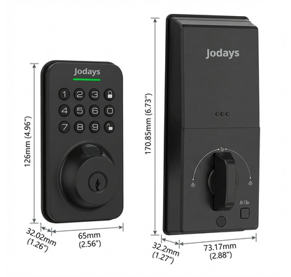 Jodays Smart Deadbolt Lock With Fingerprint, Keypad, App Control