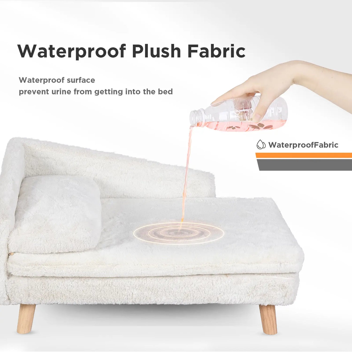 Elevated Pet Bed With Solid Wood Legs For Indoor Pets