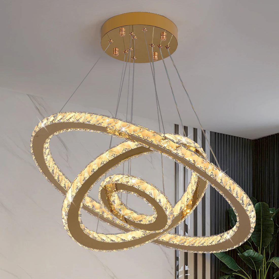 Vinilky Crystal Pendant Ceiling Light Fixture Modern Home Decor