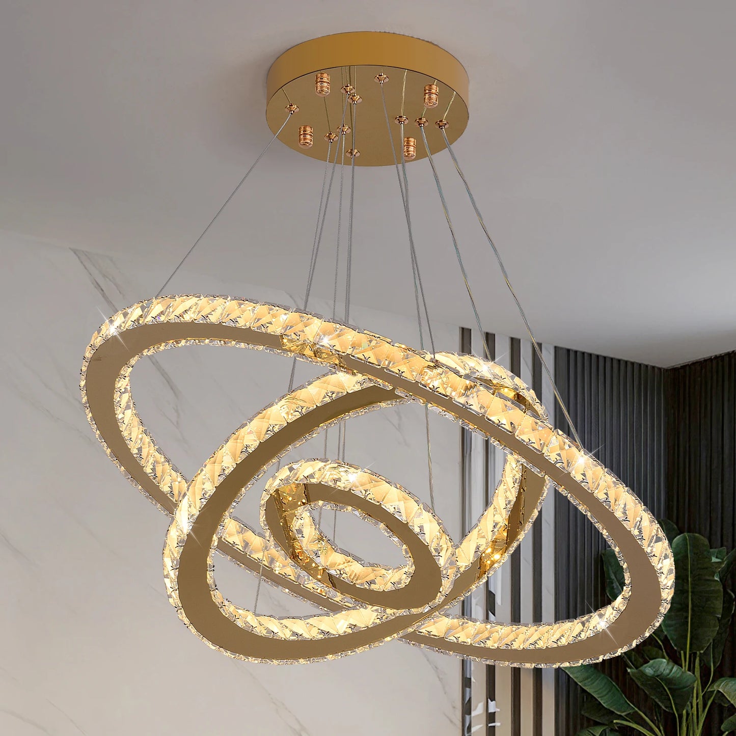 Vinilky Crystal Pendant Ceiling Light Fixture Modern Home Decor