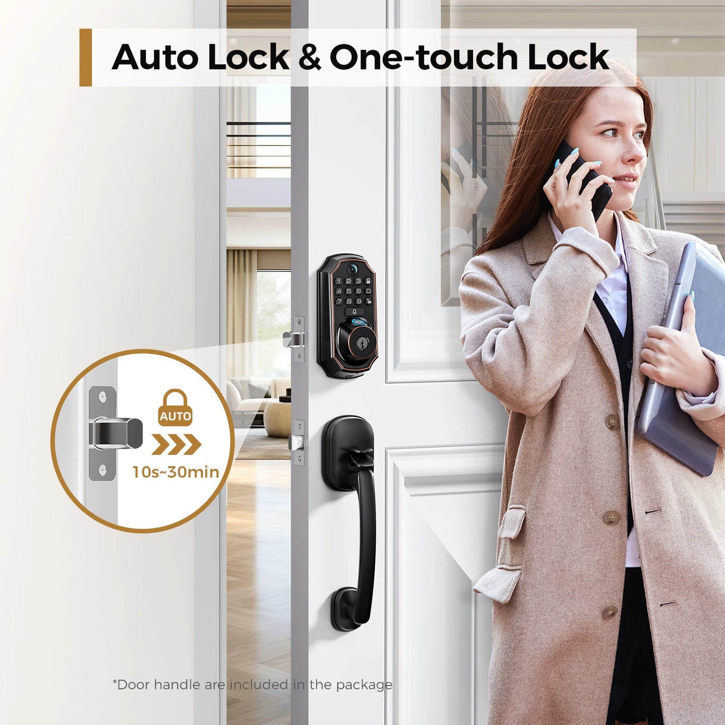 Arpha D289H Smart Lock With WiFi Camera And Fingerprint Entry