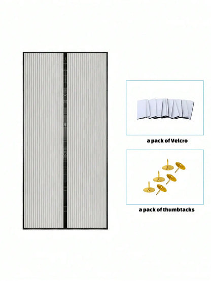 Summer Breathable Magnetic Mosquito Screen Door For Balcony Living Room