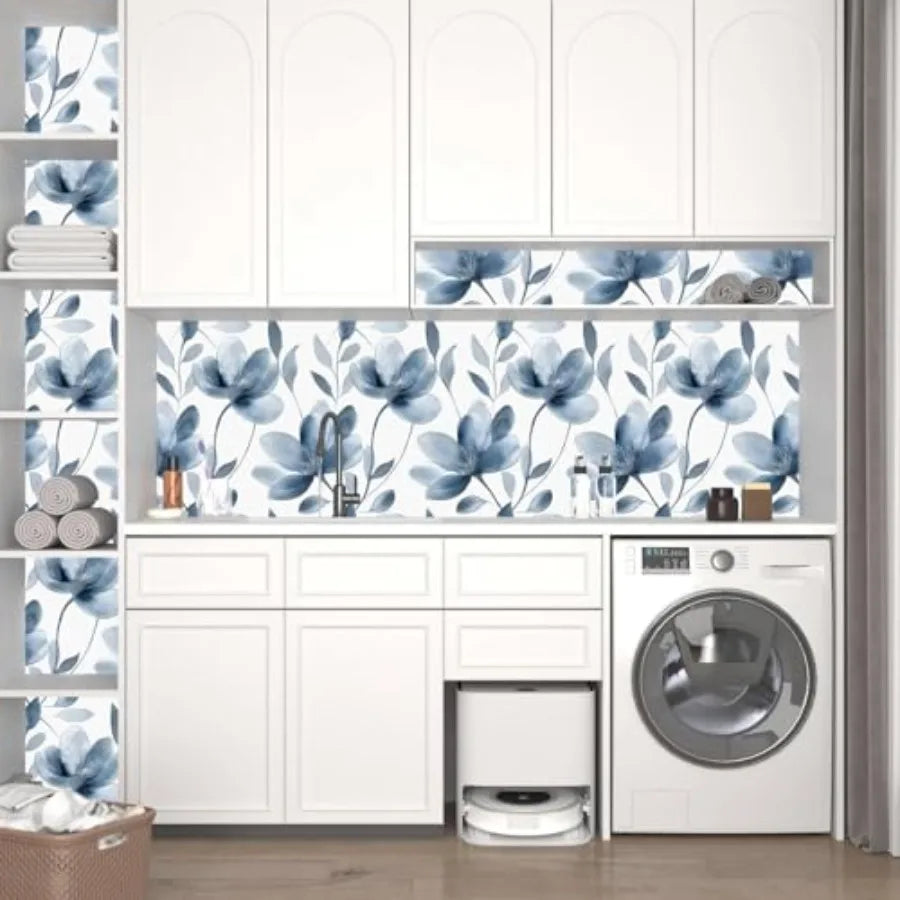 Peel And Stick Light Flower Wallpaper Modern Watercolor