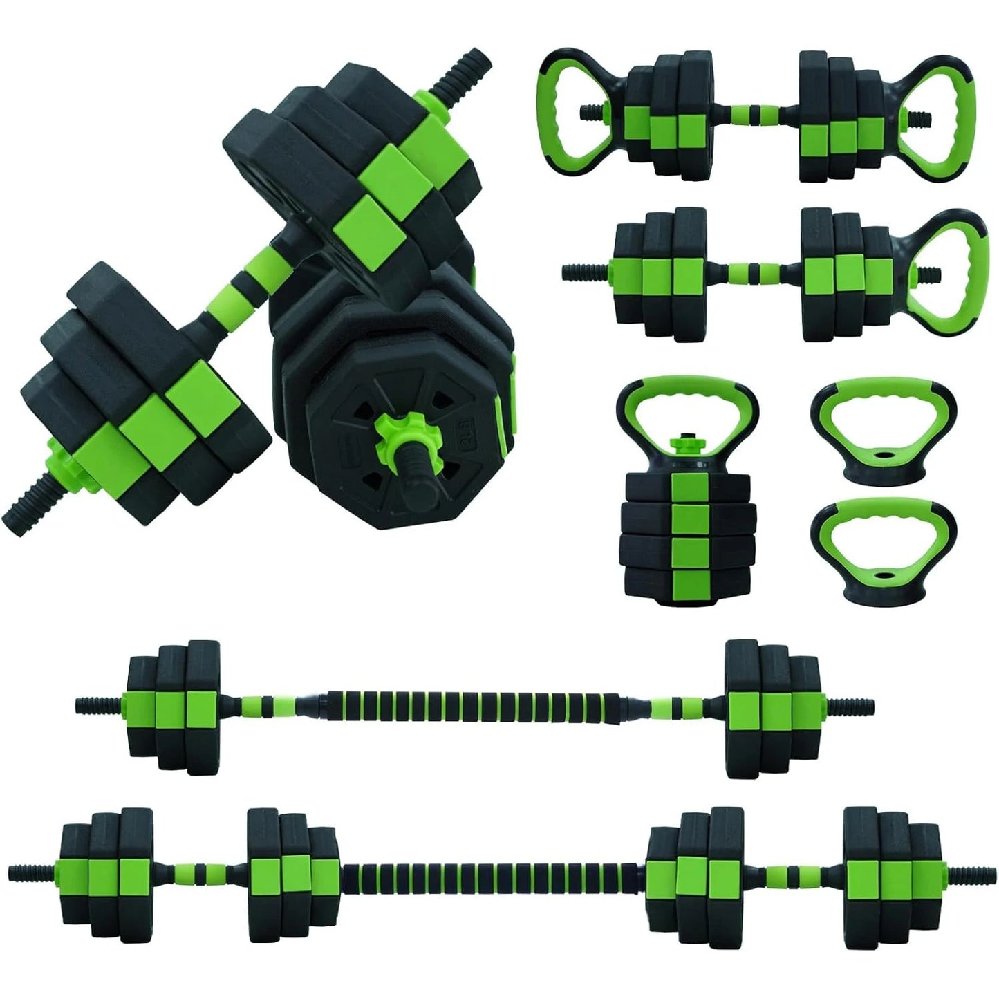 HiMISS 4 In 1 Adjustable Dumbbell Kettlebell Set For Home Gym