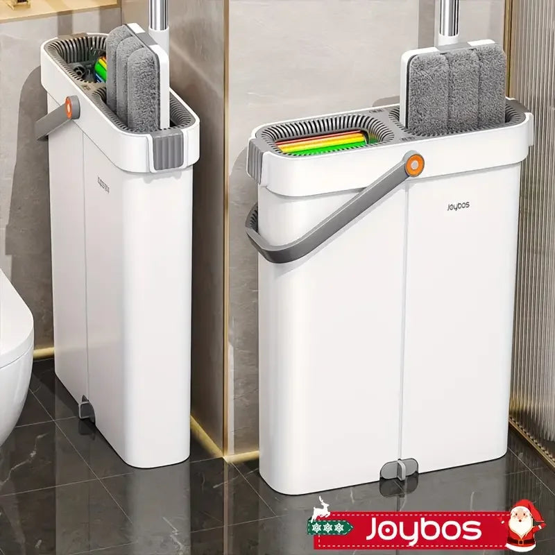 Joybos Ultra Slim Flat Mop System With Microfiber Pads