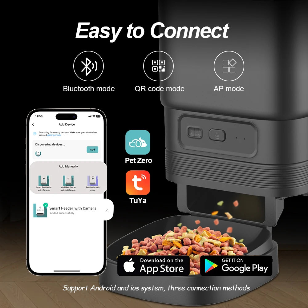 Nityers Automatic Cat Feeder With HD Camera WiFi Night Vision