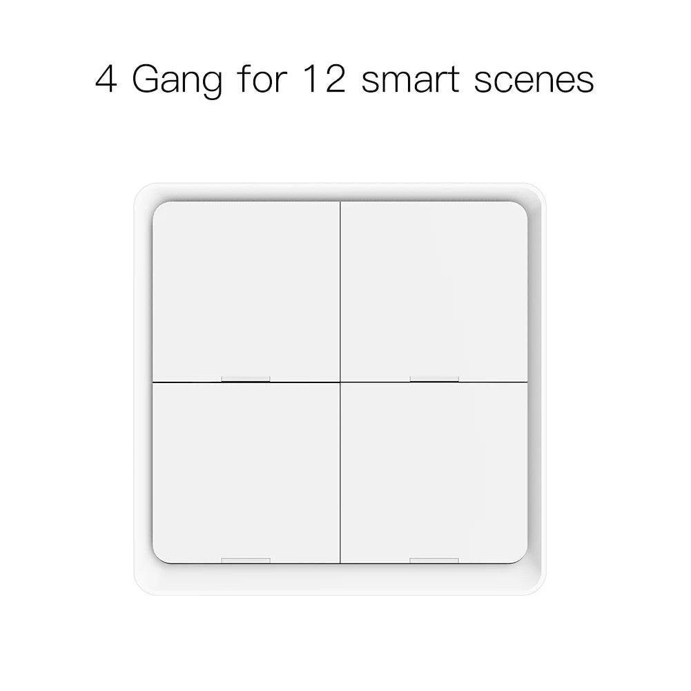 MOES ZigBee 12-Scene 4-Gang Push-Button Controller For Tuya Smart