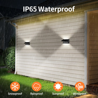 Intelamp Solar LED Wall Lights Outdoor Garden Lamp