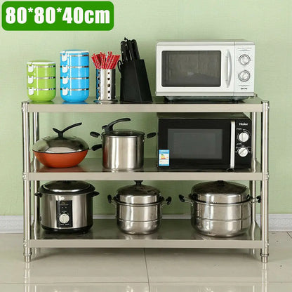 Stainless Steel Heavy Duty Storage Shelving Rack Three Tier Kitchen