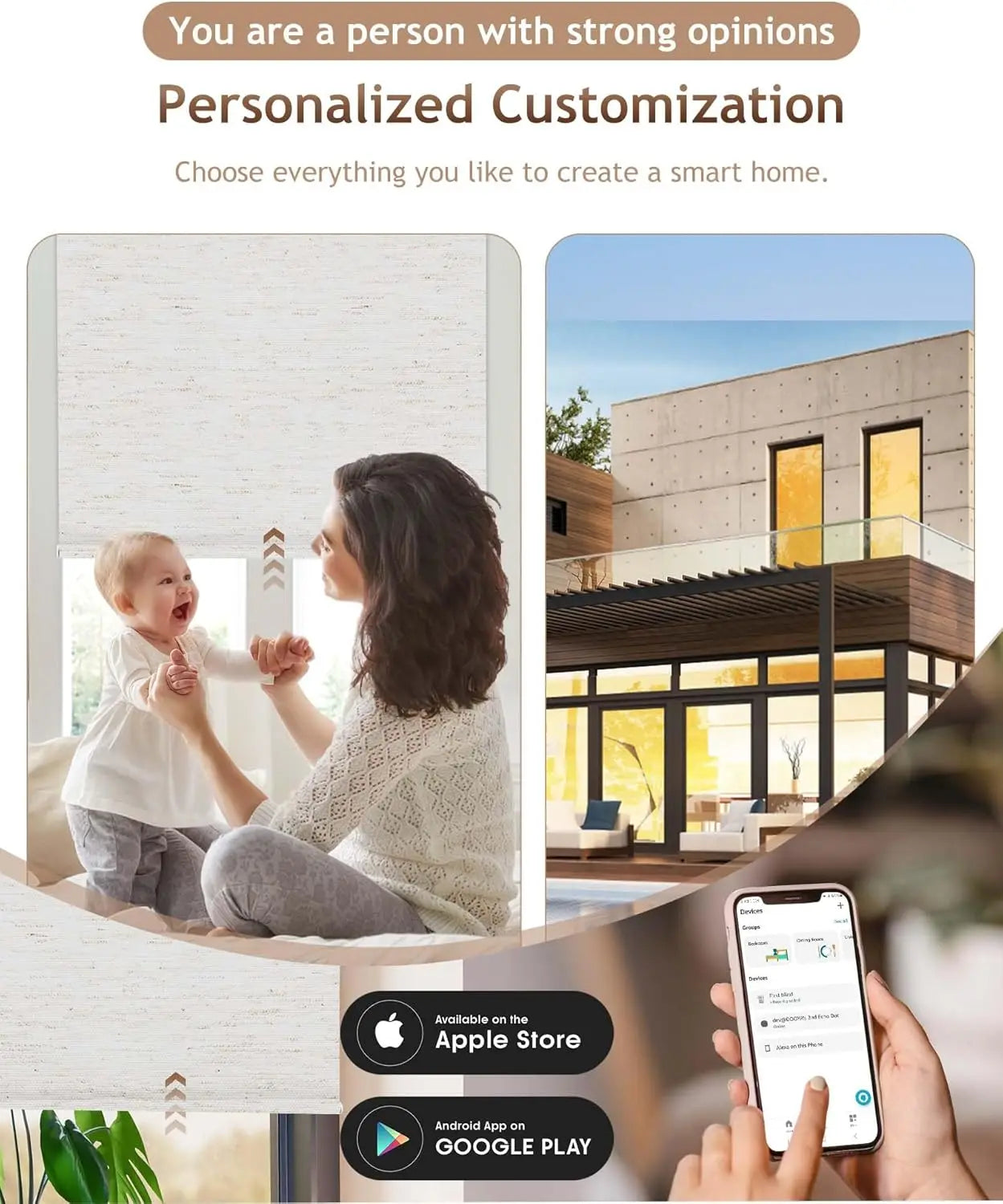 Motorized Blackout Blinds With Remote And Smart Home Control