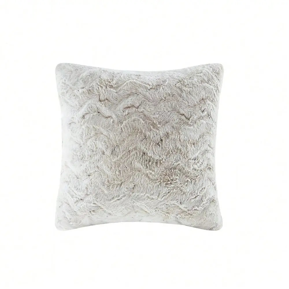 Zuri Faux Fur Animal Throw Pillow Luxury Square Decorative Pillow
