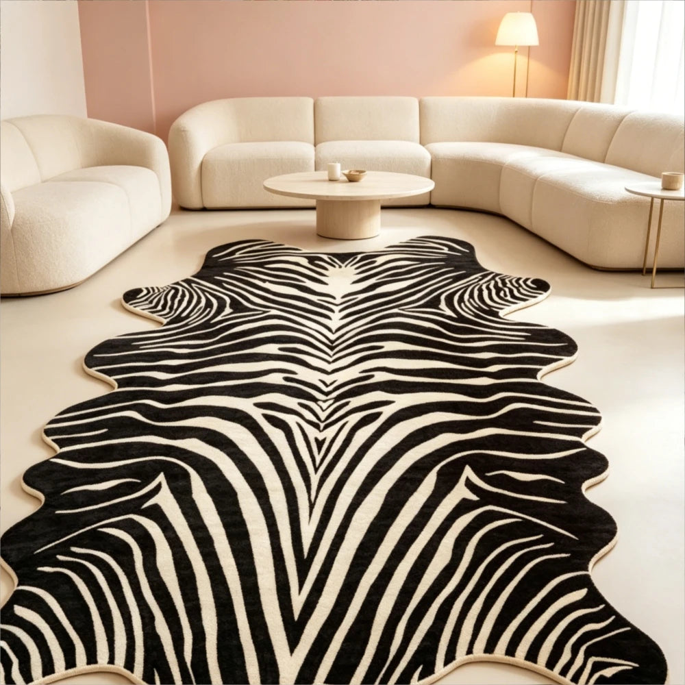 Velvet Area Rug With Anti Slip Rubber Backing, Machine Washable