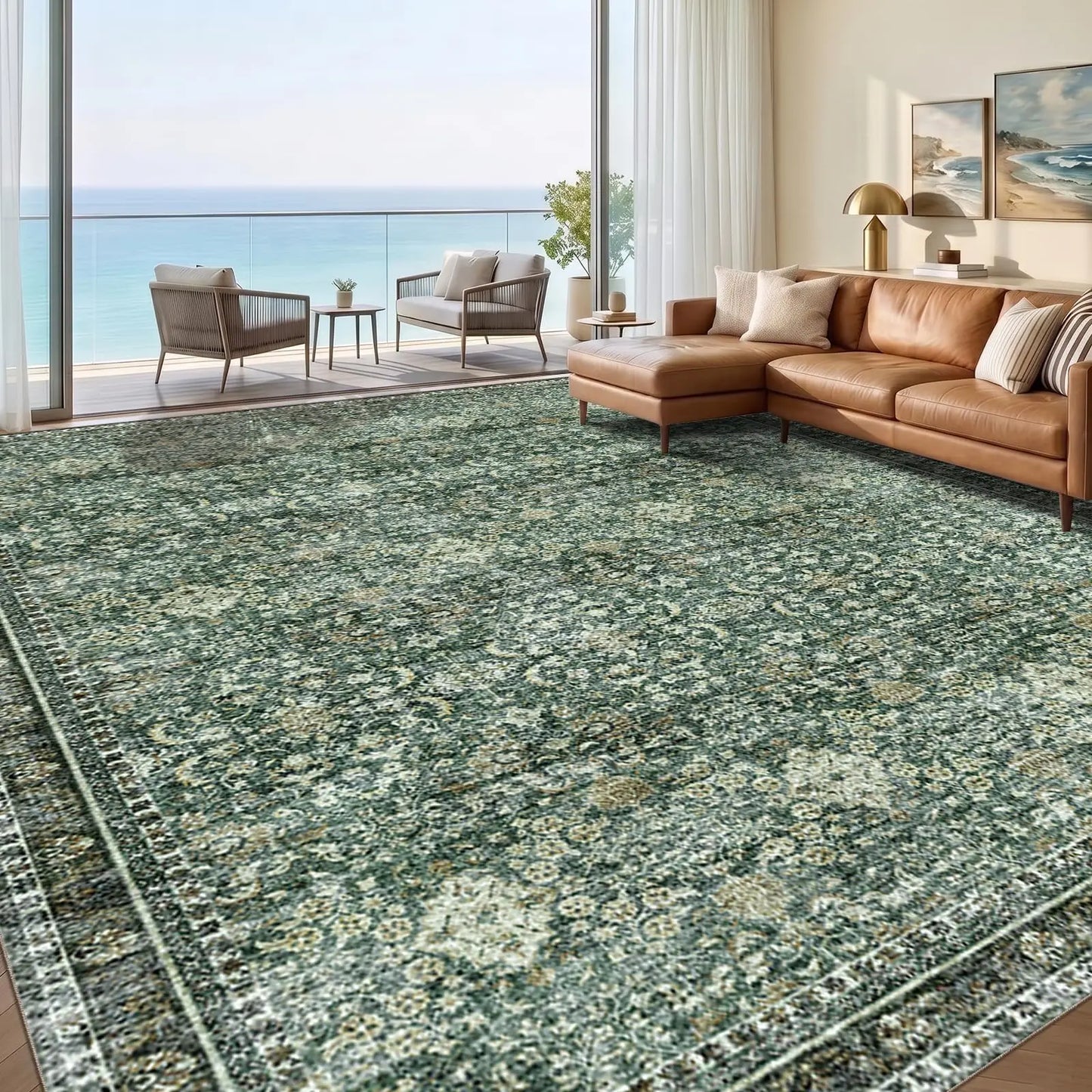 Ultra Soft Washable Area Rugs Non Slip Backing Stain Resistant