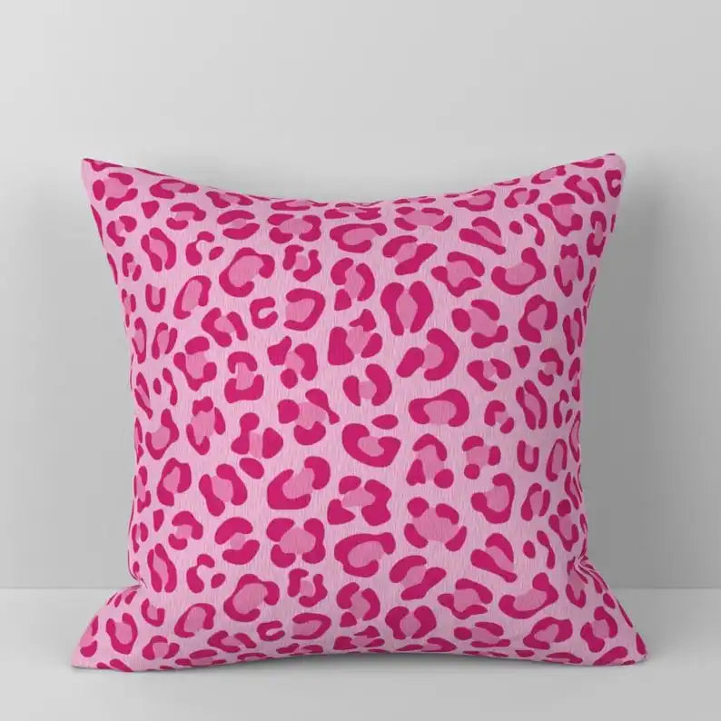 Leopard Print Throw Pillow Cover With Y2K Style Home Accent