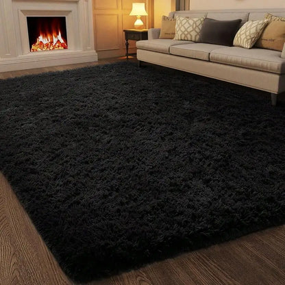 Modern Soft Shag Rug For Bedroom And Living Room With Plush Carpet