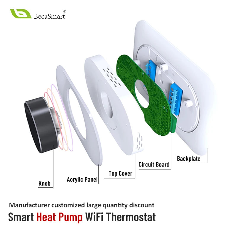 Beca Weekly Programmable Smart Thermostat With Alexa And Google Assistant