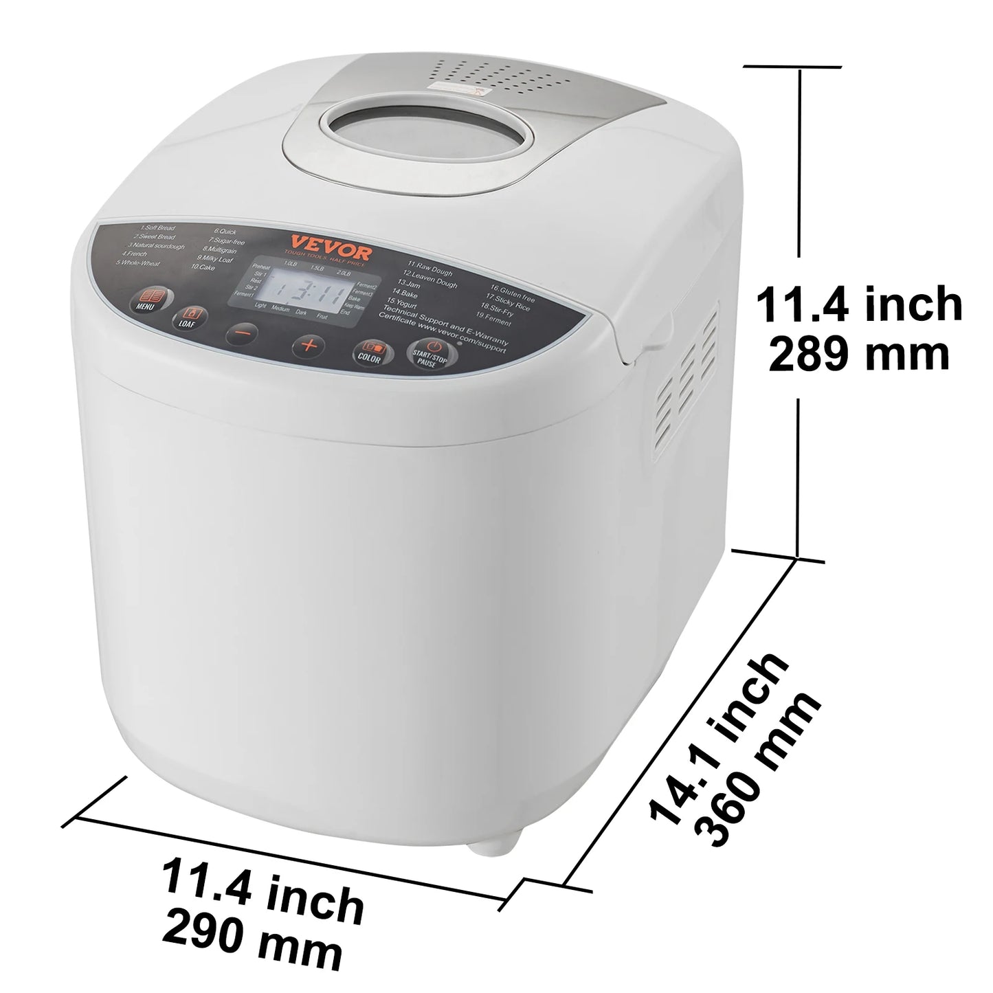 SucceBuy Bread Maker 15-in-1 With Gluten Free Setting