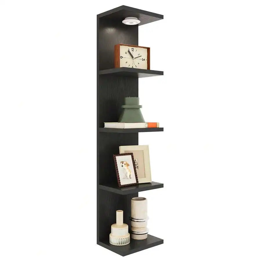 Wooden Five Tier Wall Mounted Floating Shelf For Home Storage