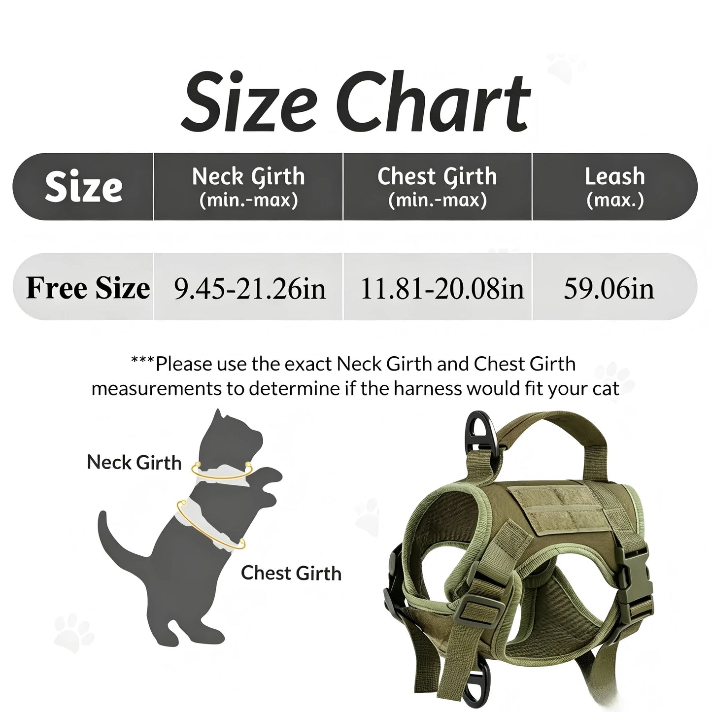 Tactical Cat Harness Adjustable And Leash Set Escape Proof Soft Mesh With Handle