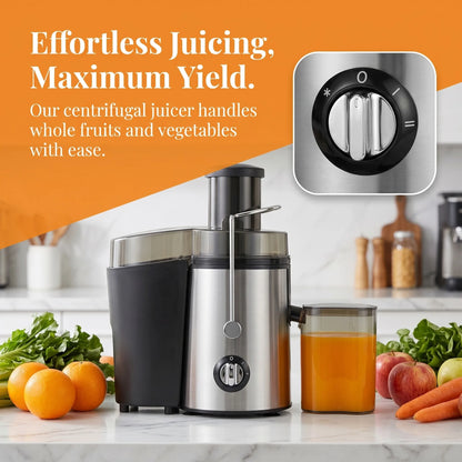Centrifugal Juicer 800 Watt With Wide Mouth Feed Chute