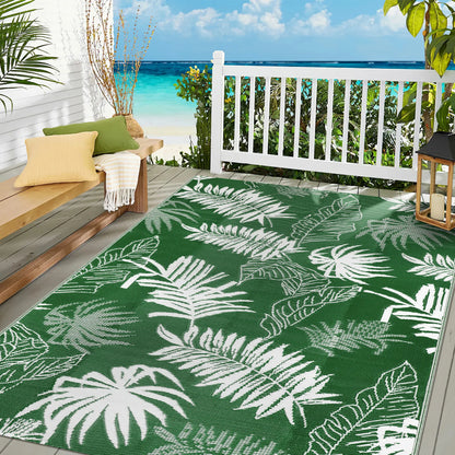 Outdoor Rug Waterproof Recycled Plastic Straw Patio Carpet