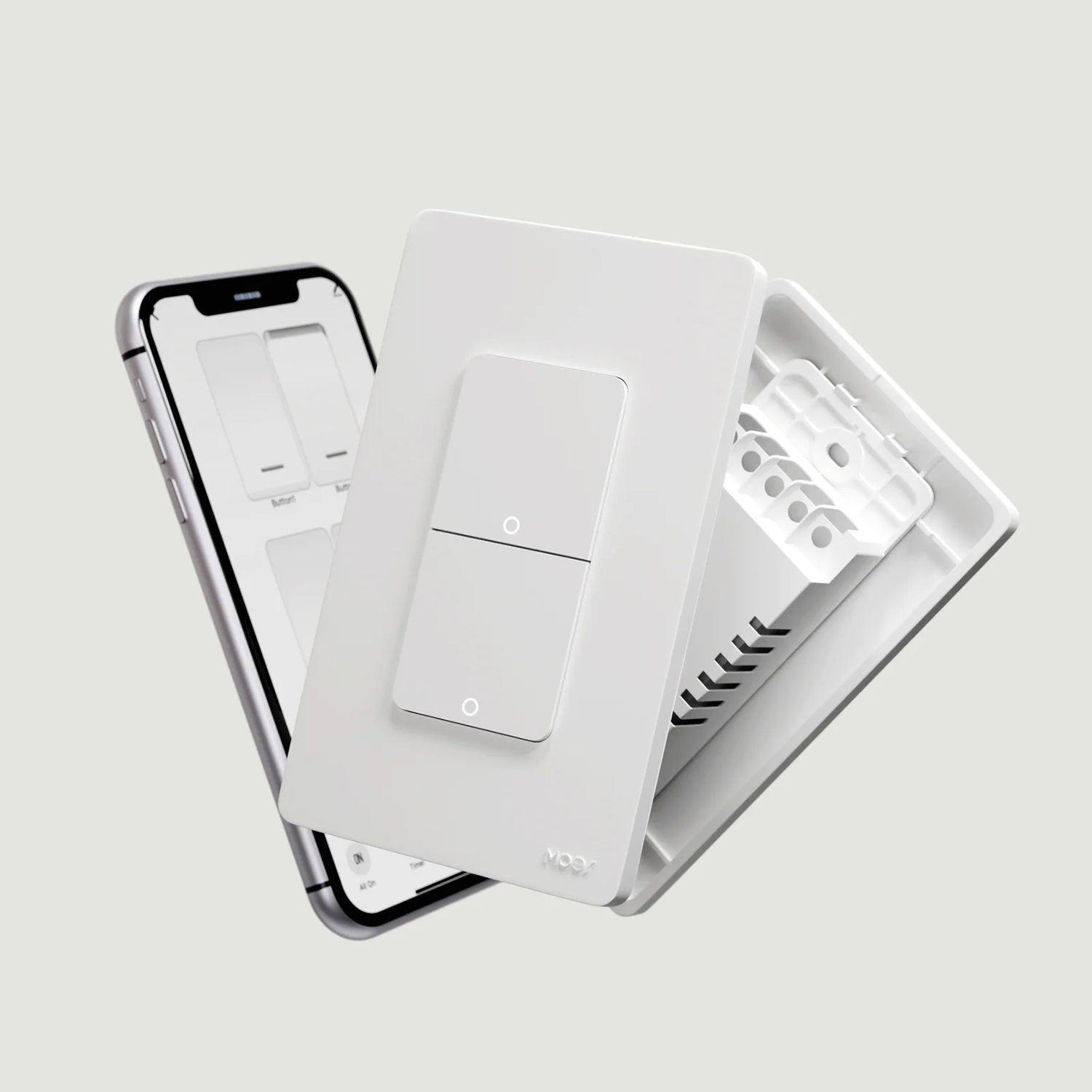 MOES Tuya WiFi Smart Light Switch Single Pole Push Button