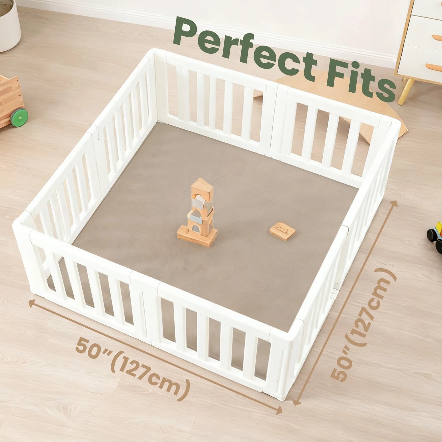PaPaMat Thick Non Slip Living Room Carpet Play Mat