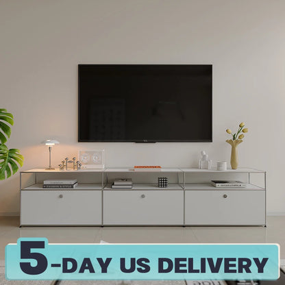 Bigcityfur TV Stand and Corner Cabinet Metal Storage
