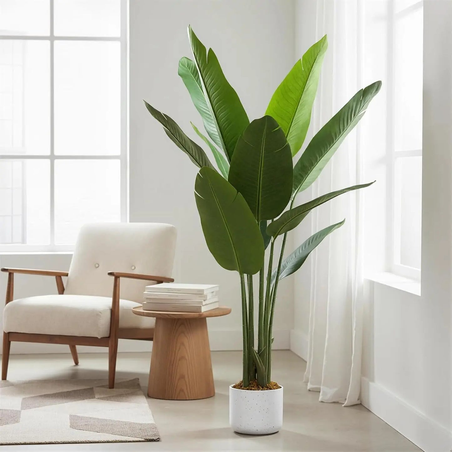HiMISS CN Artificial Banana Tree In Pot Indoor Floor Plant Decor