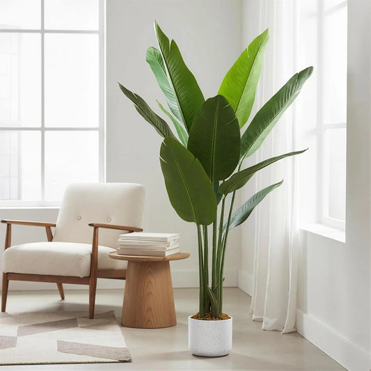 HiMISS CN Artificial Banana Tree In Pot Indoor Floor Plant Decor