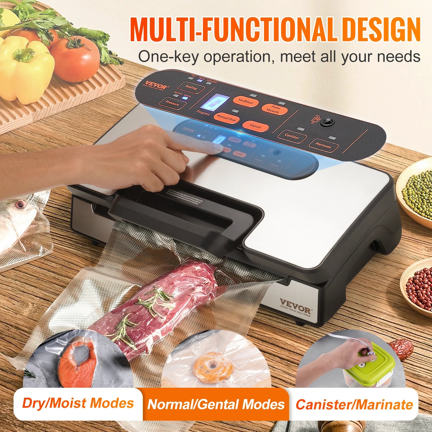Succebuy Vacuum Sealer Machine for Food Packaging and Storage
