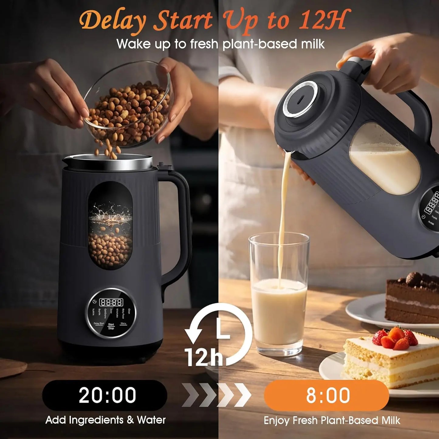 Automatic Nut Milk Maker Machine For Homemade Plant Based Milk