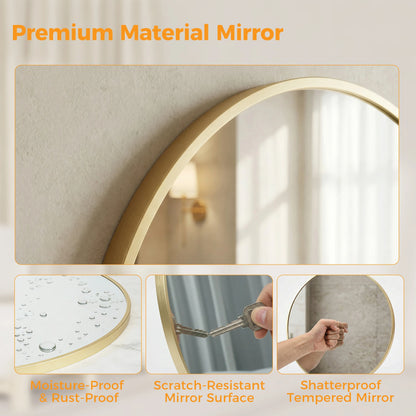 MCQ Round Wall Mirror Shatterproof Bathroom Vanity Mirror